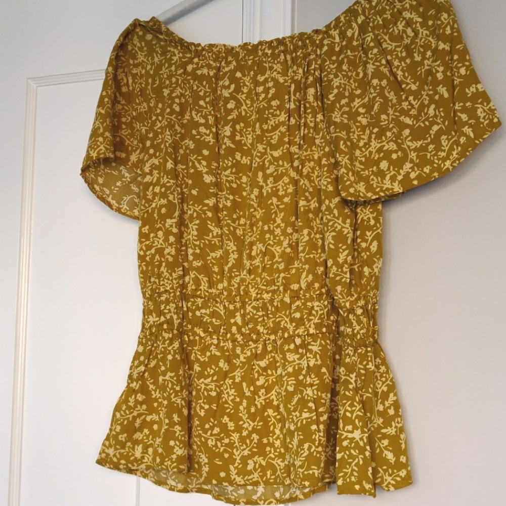 🔥Lucky Brand Mustard Peasant Blouse 🔥| S - Picture 6 of 10